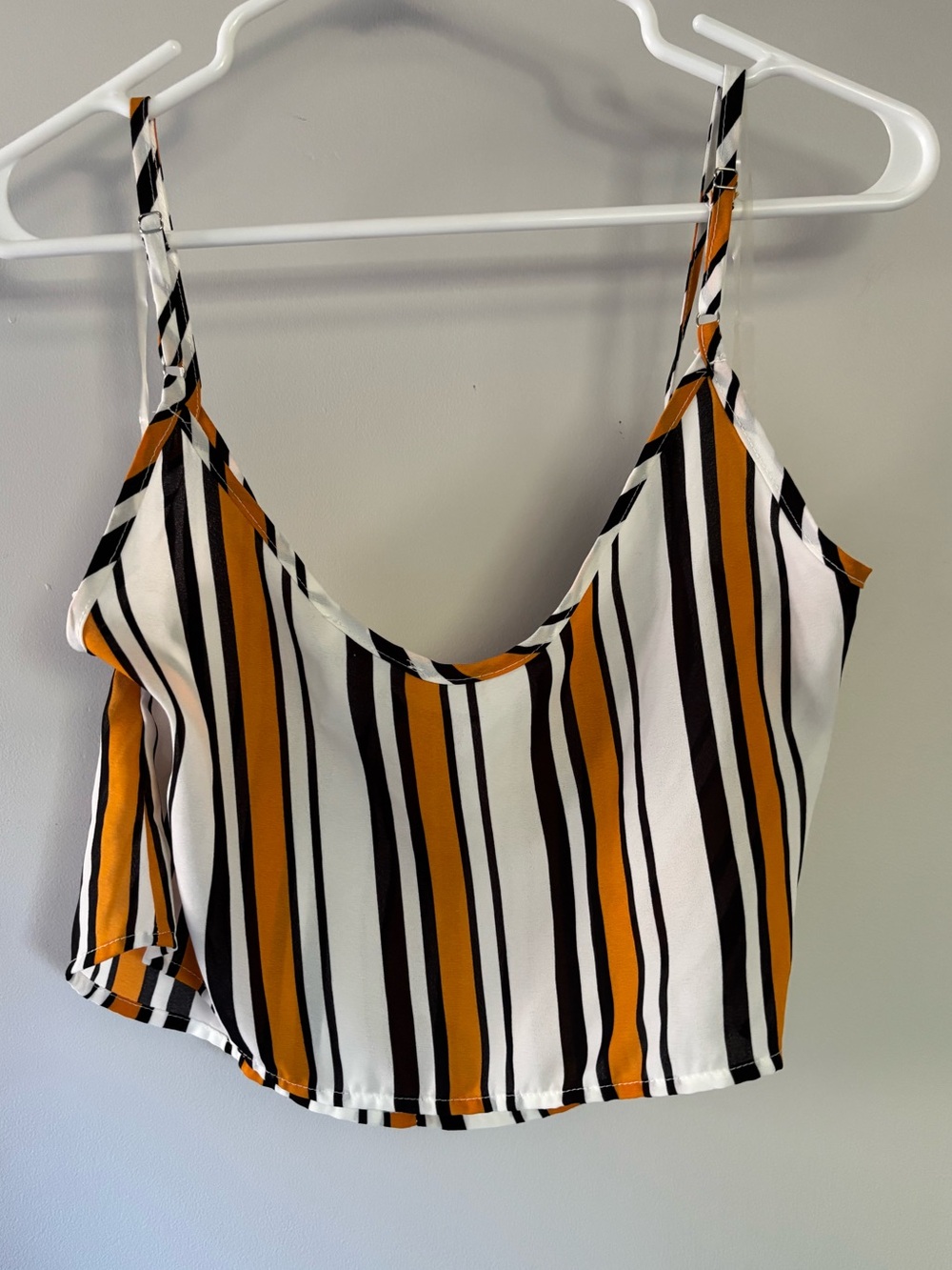 ReVamped Striped Button-Front Cropped Cami - Picture 2 of 4